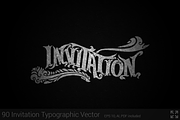 Invitation Typographic Vector Pack, a Branding & Logo Template by ORCOLOR (Thumbnail 1 of 5)