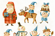 Santa Claus and cute elves, an Illustration by babenkoirusa (Thumbnail 2 of 11)