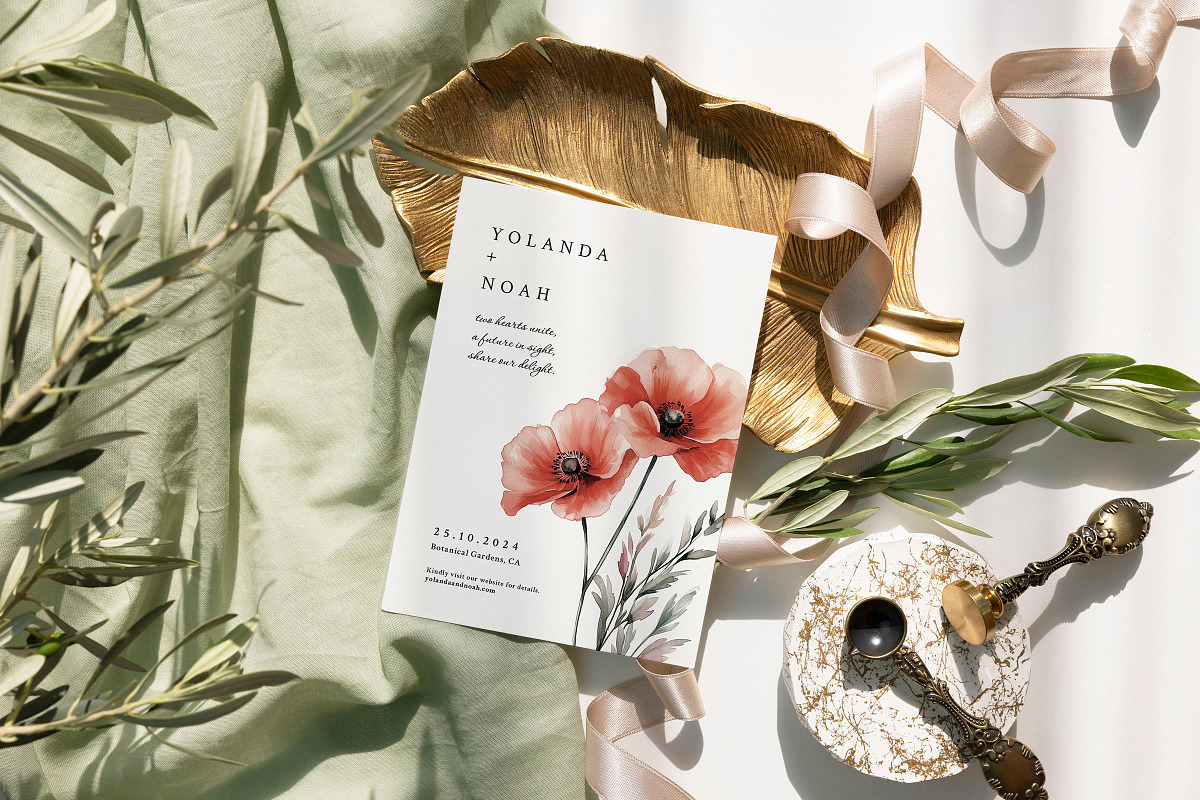 Ruby - Wedding Invitation Suite, an Invitation Template by CinderHeart Designs (Photo 1 of 9)