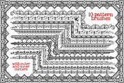 10 ornate Illustrator brushes, a Brush Add-On by SHMEL_Studio (Thumbnail 1 of 4)