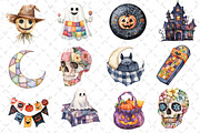 Patchwork Halloween Clipart, an Illustration by Dream Creation (Thumbnail 3 of 4)