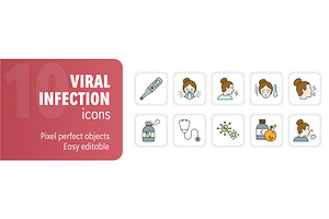 Viral infection symptoms and, a Healthcare Illustration by Aimagenarium@gmail.com