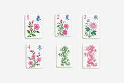 Mahjong Tiles Clipart Bundle, an Outline Icon by Tanya Kart (Thumbnail 7 of 8)