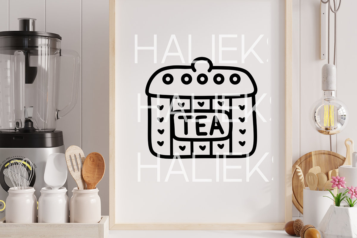 Cute Tea Time Procreate Stamps Brush, a Brushes & More by HalieKStudio (Photo 4 of 9)
