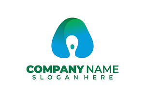 water drop a letter logo design, a Branding & Logo Template by RAHMAT