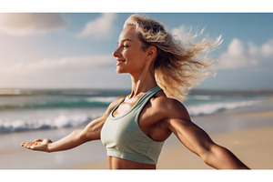 A fit and healthy woman smiling, a Nature Photo by Igor Tichonow