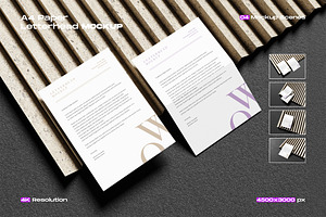 A4 Paper Letterhead Mockup, an Advertising Mockup by My Code Std