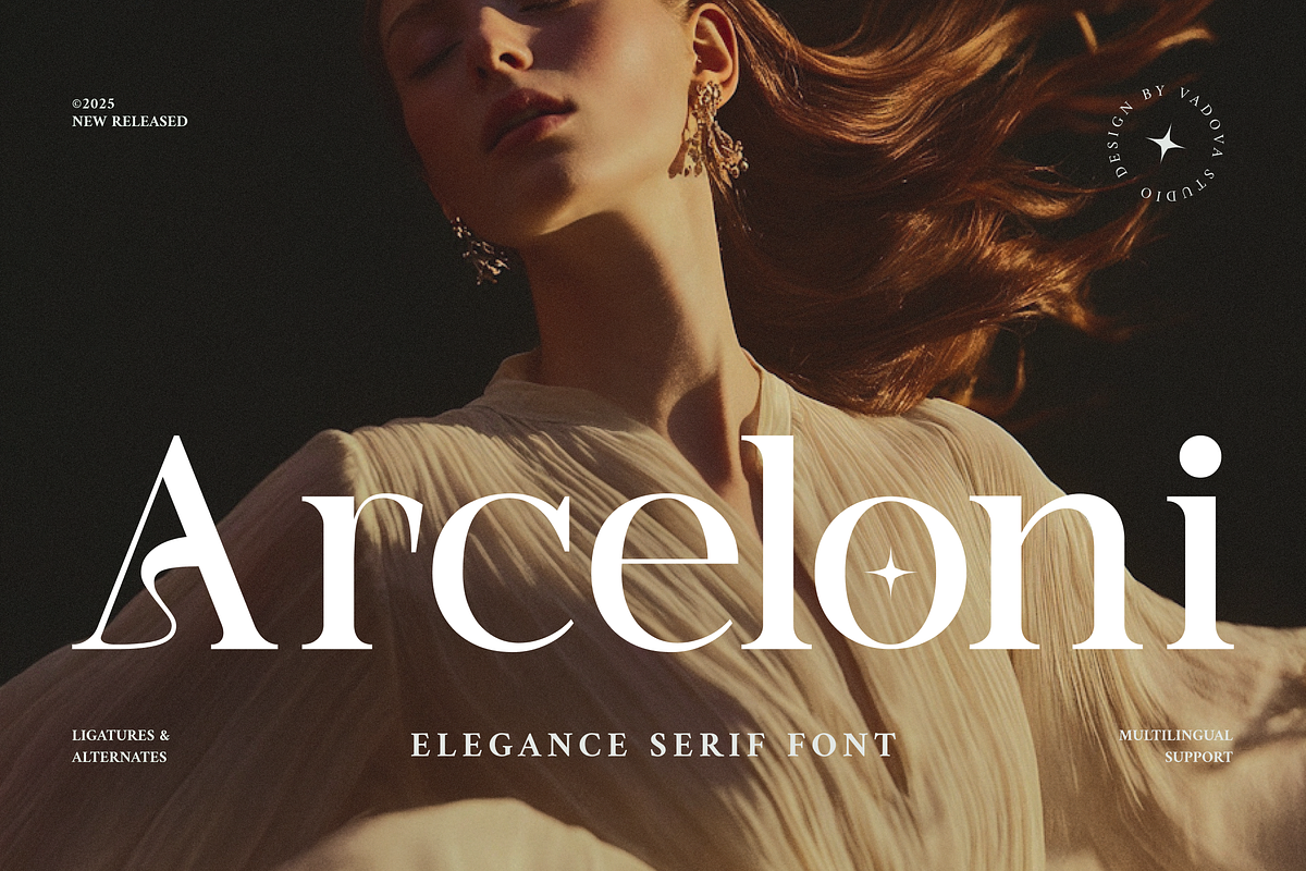 Arceloni Elegance Serif Font, a Serif Font by Vadovastd (Photo 1 of 11)