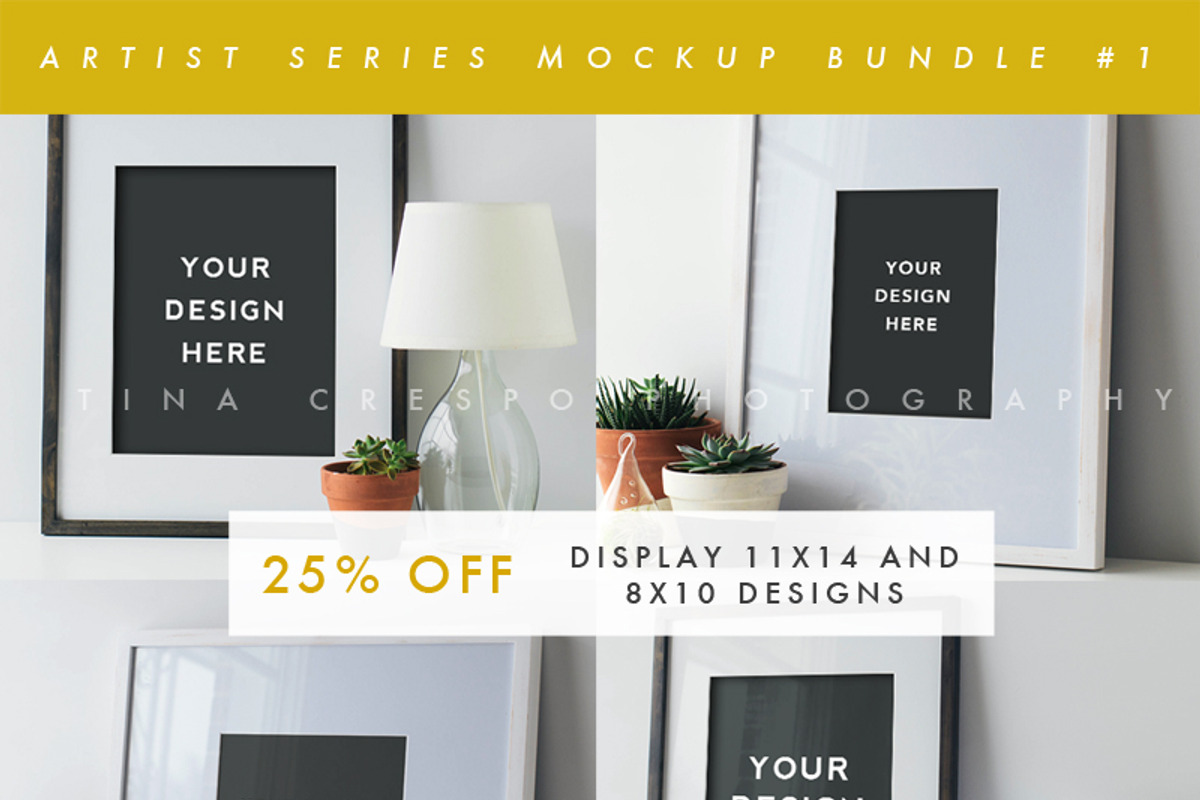 Artist Series Mockup Bundle #1, a Print Template by Tina Crespo (Photo 1 of 3)