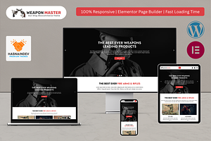 Guns & Shooting Elementor Template, a WordPress Template by HasnainDEV