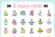 36 Funny Color Cards with Quote, a Card Template by Velliniki (Thumbnail 3 of 7)