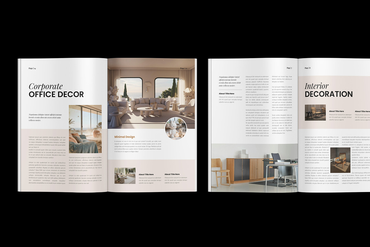 Interior Design Magazine Template, a Magazine Template by NorthPeak (Photo 7 of 9)