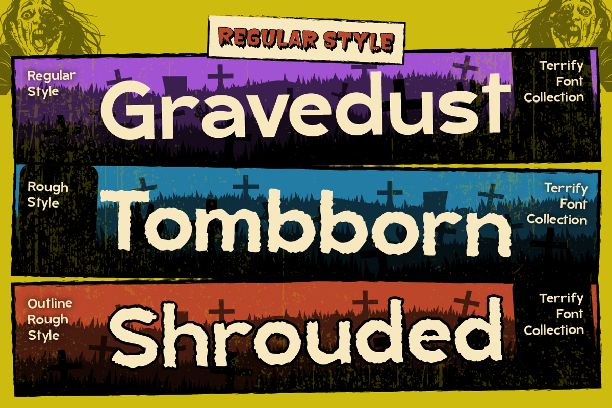 Terrify, a Sans Serif Font by Burntilldead (Photo 5 of 12)