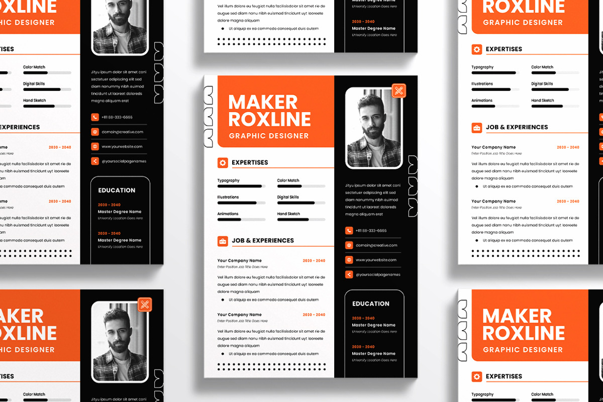 Creative Business Resume CV, a Resume Template by iDoodle Studio (Photo 4 of 4)