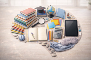 Brain-shaped arrangement of educatio, a Photo by Dvoevnore photos