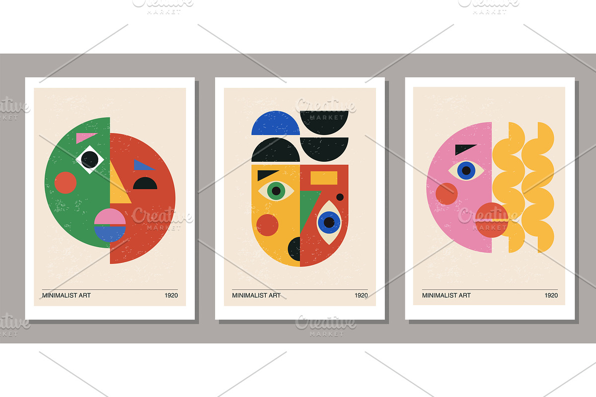 Set of minimalist 20s geometric, an Object Illustration by C Design Studio