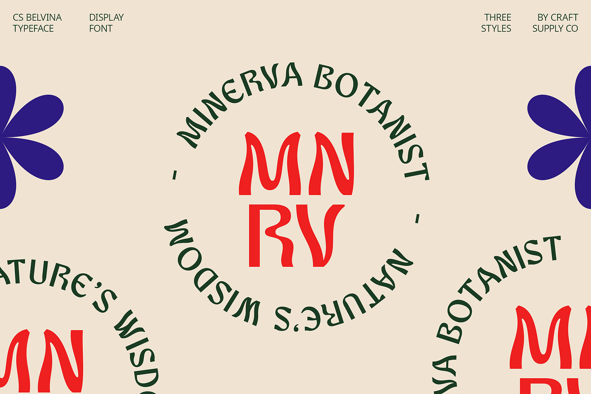 CS Belvina – Psychedelic Font, a Sans Serif Font by Craft Supply Co. (Photo 4 of 8)