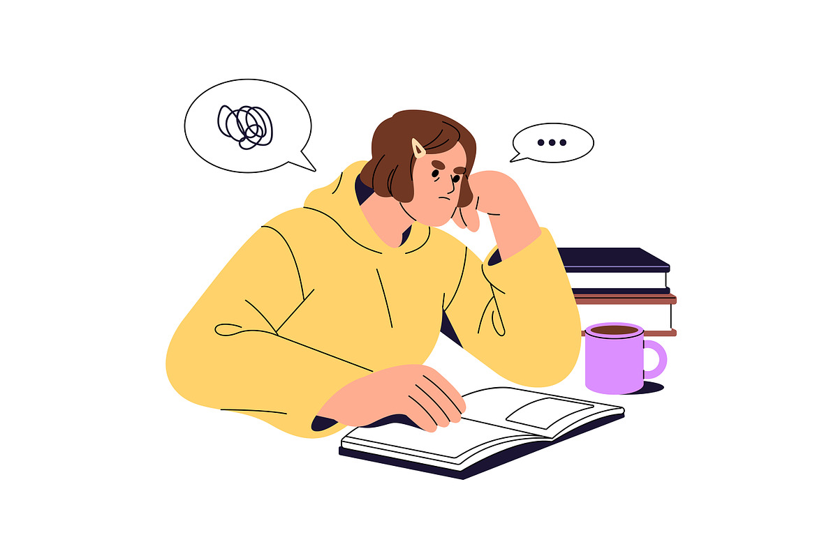 Students learning set. Education, an Education Illustration by PaperTrident (Photo 11 of 17)