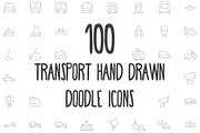 100 Transport Hand Drawn Doodle Icon, an Outline Icon by Creative Stall (Thumbnail 1 of 3)