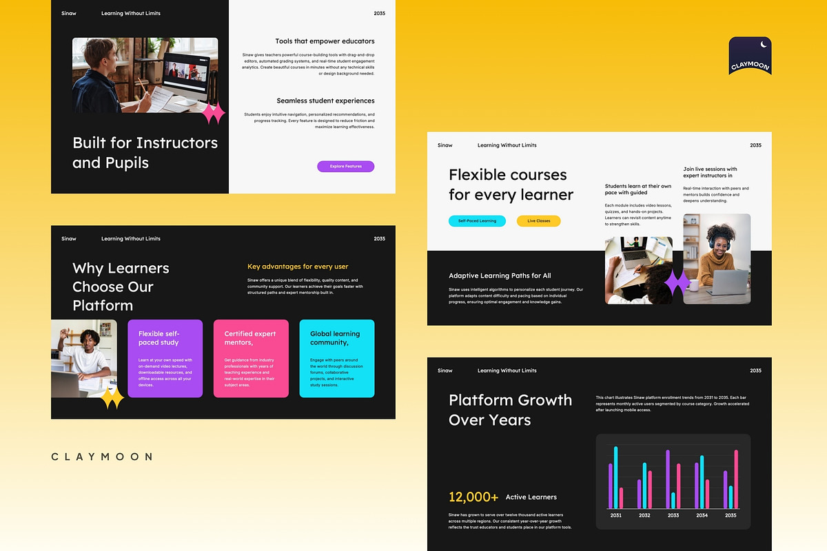 Online Learning Platform PowerPoint, a Presentation Template by Claymoon Lab (Photo 4 of 7)