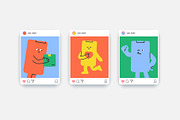Mobile phone character. Icons set, an Outline Icon by My.Ordinarty (Thumbnail 2 of 9)
