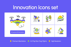 Animated Innovation Icons Bundle, a Duotone Icon by Creative Stall