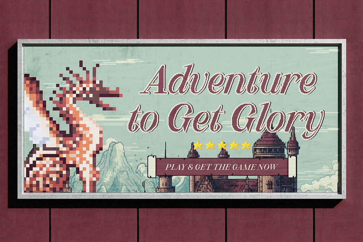 New Valley - Pixelate Italic Serif, a Serif Font by Typia Nesia (Photo 13 of 15)