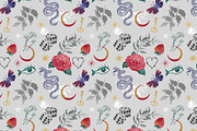 8 seamless esoteric patterns, a Decorative Illustration by SvetaDraws (Thumbnail 4 of 11)