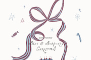 Hand-Painted Blue Burgundy Christmas, an Object Graphic by Lana Elanor (Thumbnail 4 of 24)