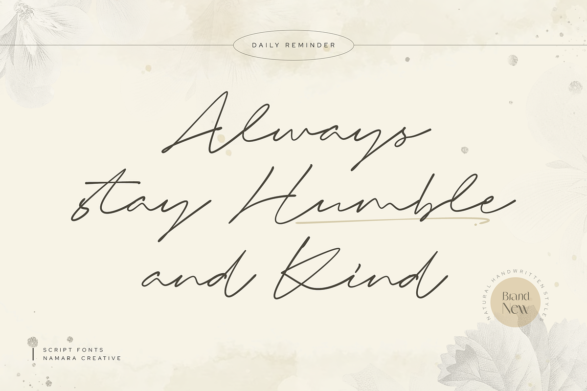 Bright Starla - Handwritten Script, a Script Font by Namara Creative Studio (Photo 2 of 13)
