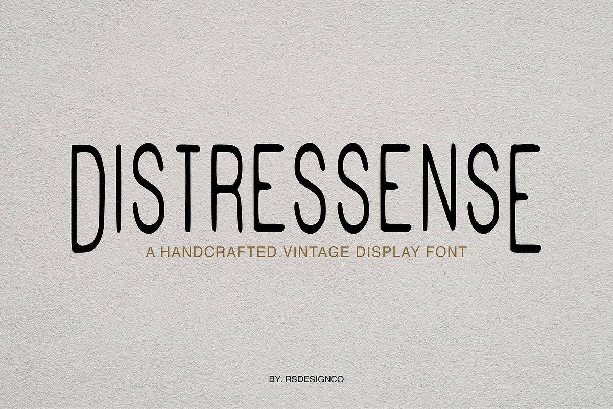 Distressense | Display Font, a Sans Serif Font by RS Design Co. (Photo 1 of 5)