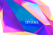 Set of six multi-colored crystals., an Object Graphic by Ruliz (Thumbnail 1 of 4)