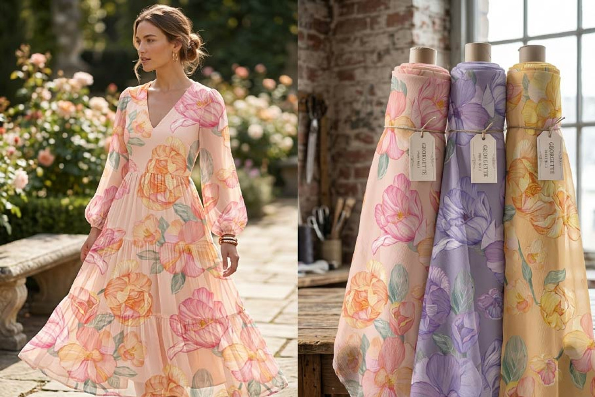 Vintage Watercolor Tulip & Peony, a Pattern Graphic by Print Diaries (Photo 4 of 4)