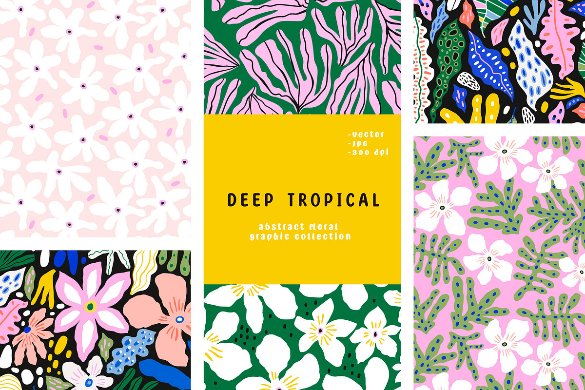 DEEP TROPICAL floral collection, a Texture Graphic by solmariart (Photo 8 of 8)