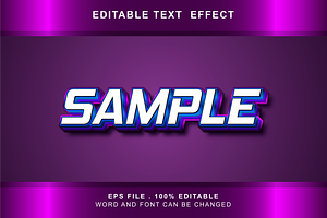 Sample Text Effect Editable