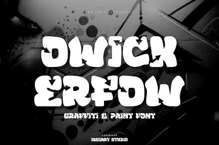 Owick Erfow - Graffiti Font, a Sans Serif Font by Iqsiart Studio