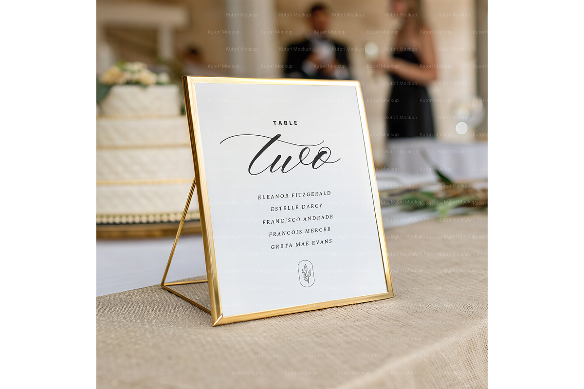 Reception Table Signage Mockup, a Product Mockup by MockupWizard
