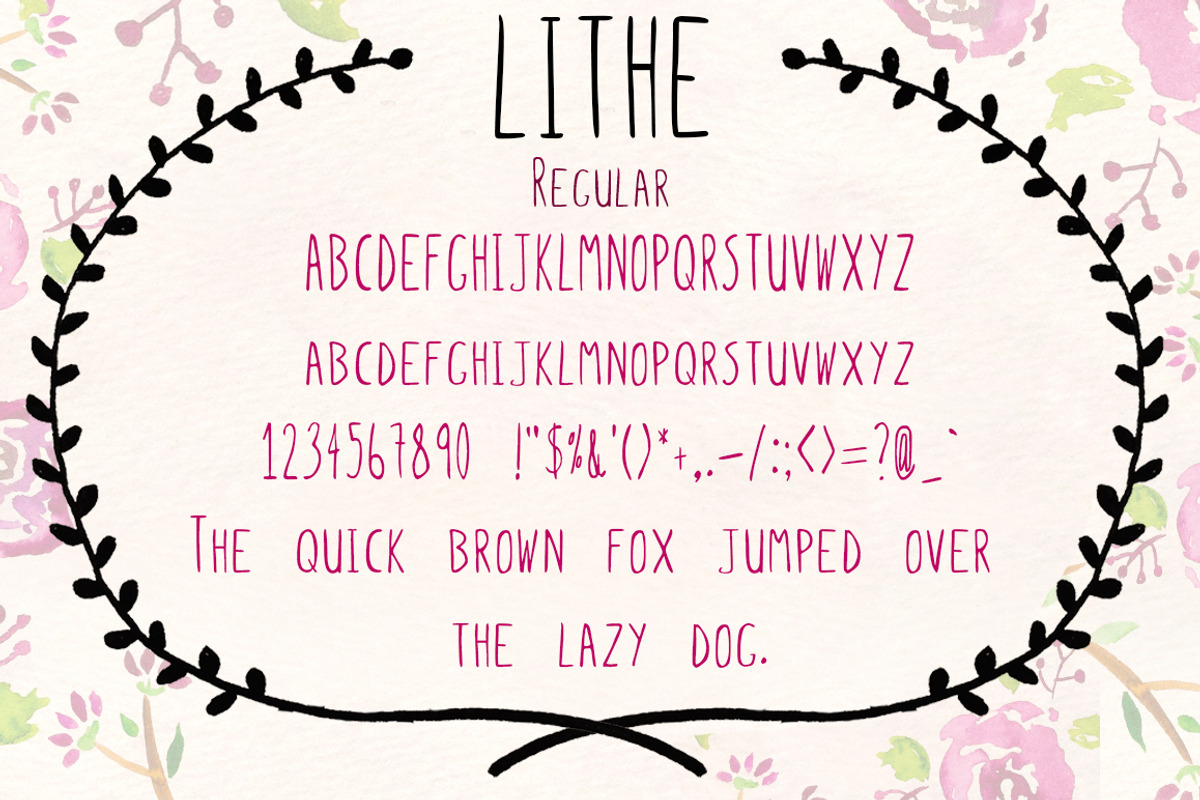 Lithe HandDrawn Font + Bold & Italic preview 2