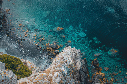 From above, the stunning contrast of, a Photo by Tanuart
