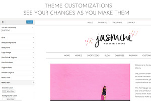 The Jasmine Feminine Wordpress Theme