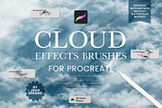 Cloud Effects Brushes for Procreate, a Brush Add-On by Julia Dreams (Thumbnail 1 of 3)