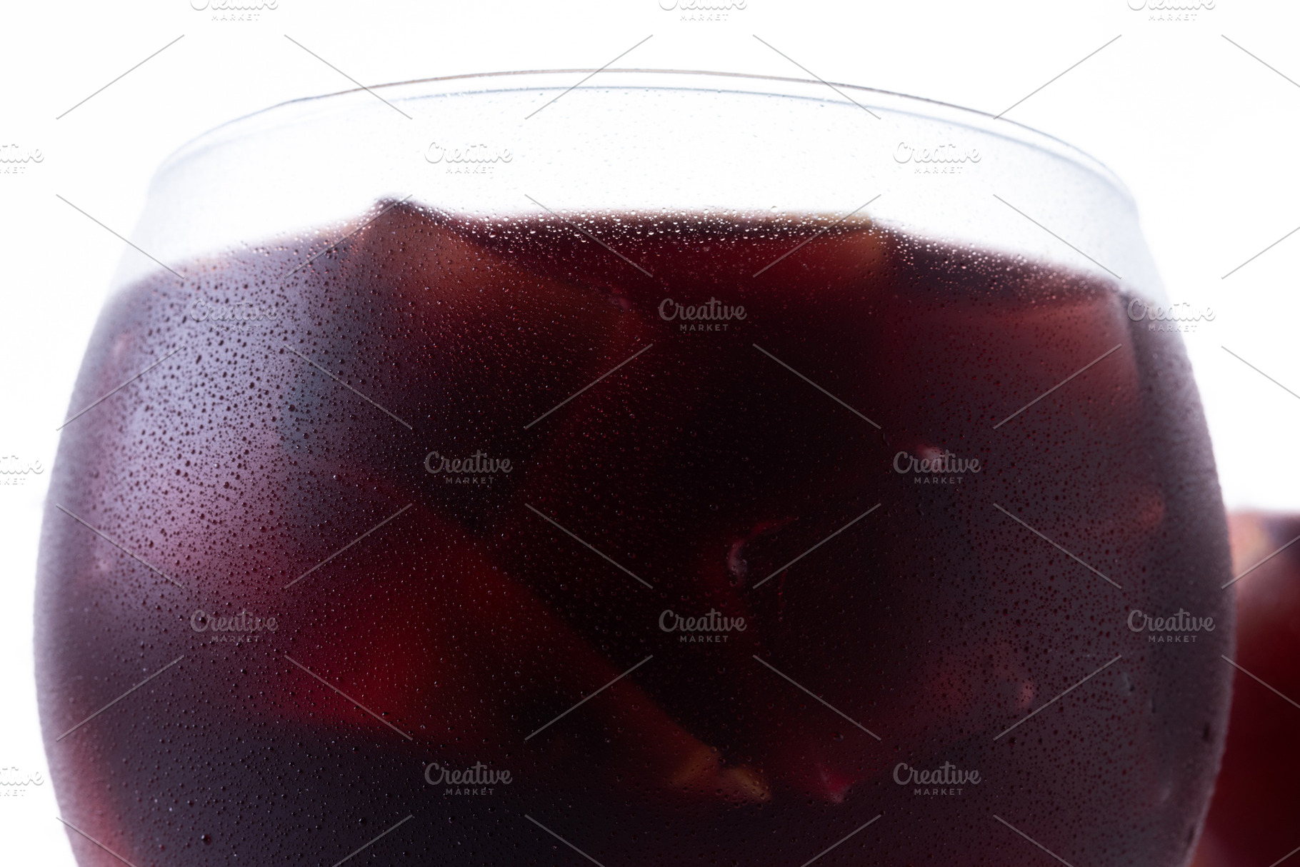 Refreshing Summer Citrus Fruit Sangria in crystal jar isolated o, a Food & Drink Photo by etorres69