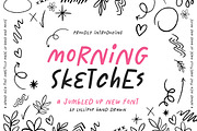 Morning Sketches Font, a Font by Lollipop Hand Drawn (Thumbnail 1 of 8)