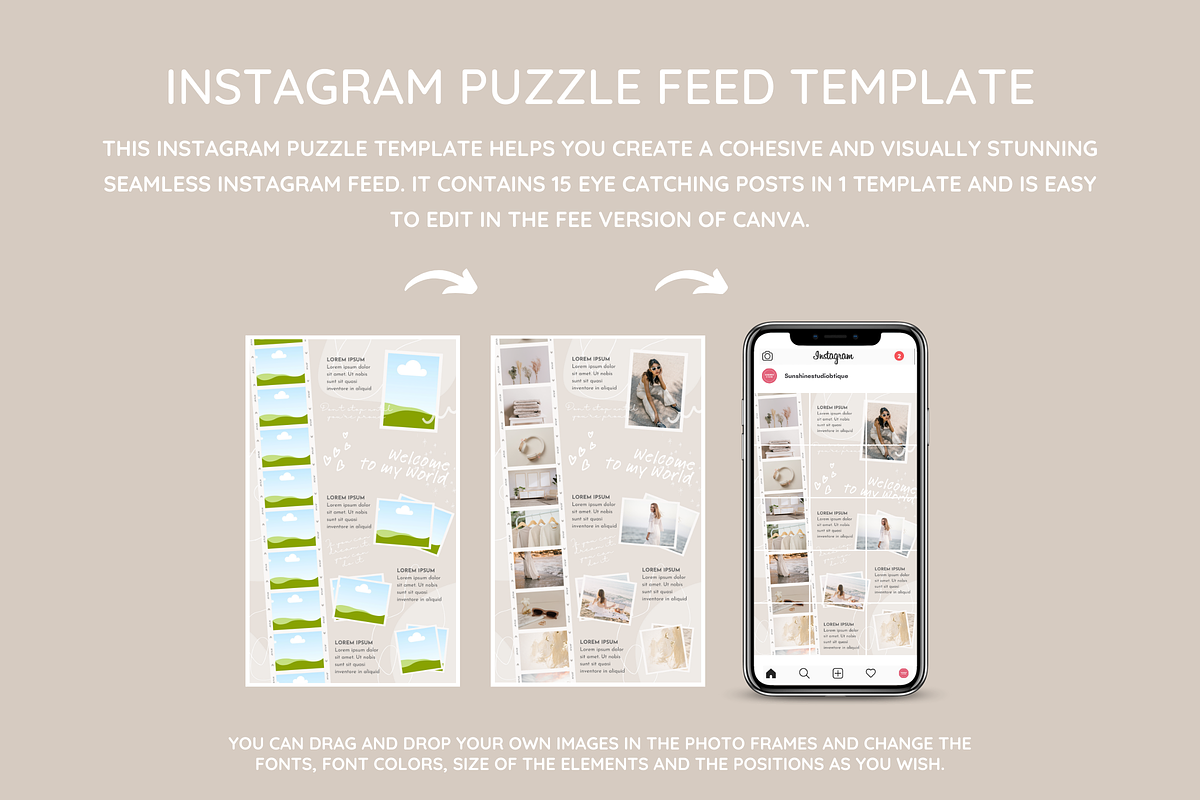 Beige Instagram Mega Bundle preview 5