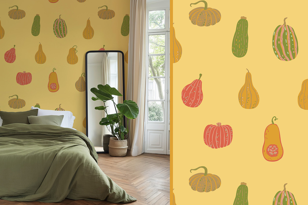 Autumn Pumpkins patterns & clipart, a Seasonal Illustration by Carpet Tapete Pretzel (Photo 9 of 11)