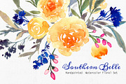 Southern Belle - Watercolor Floral S, an Illustration by SmallHouseBigPony (Thumbnail 1 of 5)