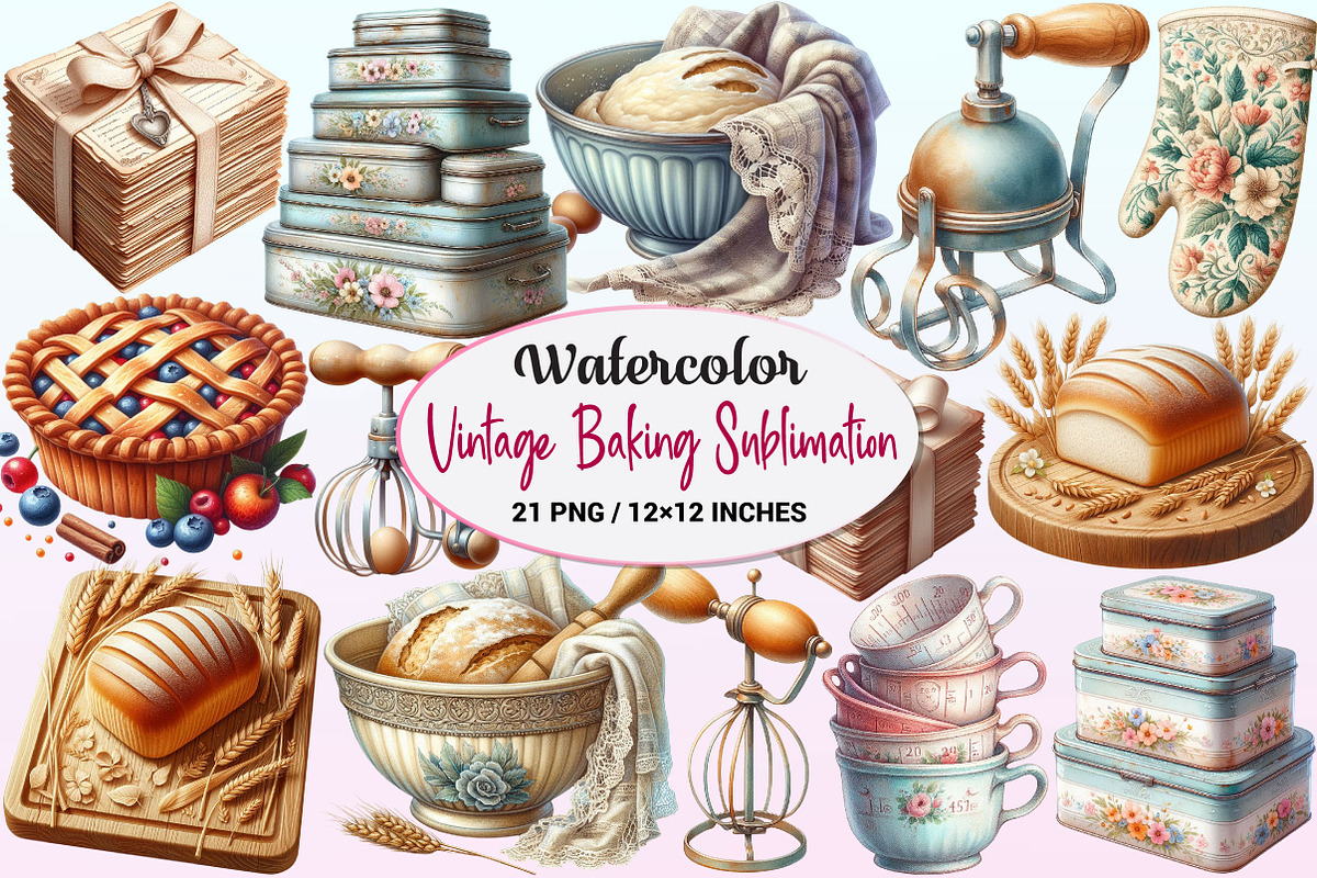 Vintage Baking Sublimation PNG, a Graphic by CitraGraphics (Photo 1 of 4)