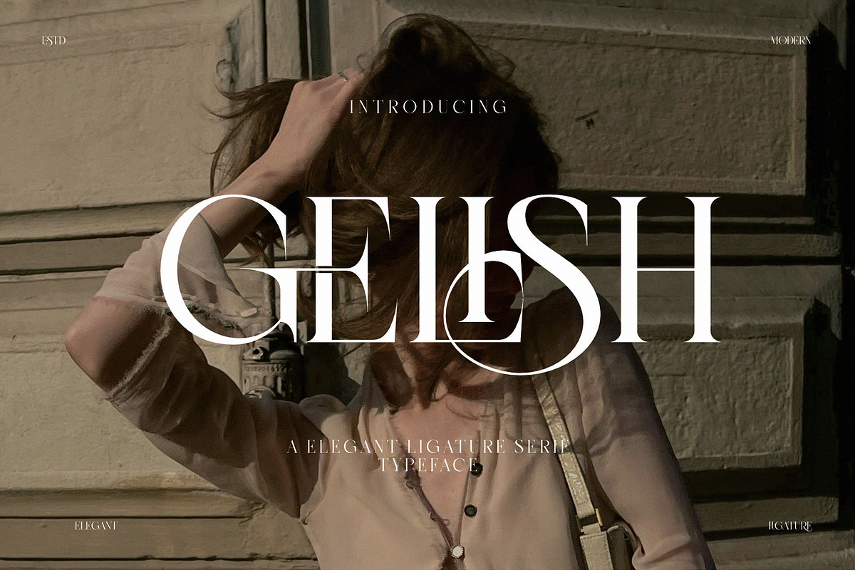GELISH Elegant Ligature Serif, a Serif Font by Alfinart (Photo 1 of 10)