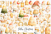 Cute Yellow Christmas Clipart, an Illustration by Markicha Art (Thumbnail 1 of 7)