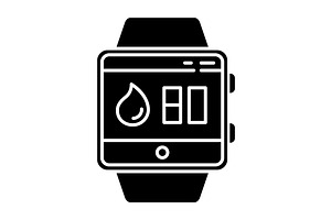 Water Balance Tracking Glyph Icon